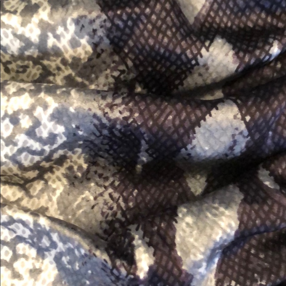 Bebe Silk Satin Python Skin Pattern Top - image 2
